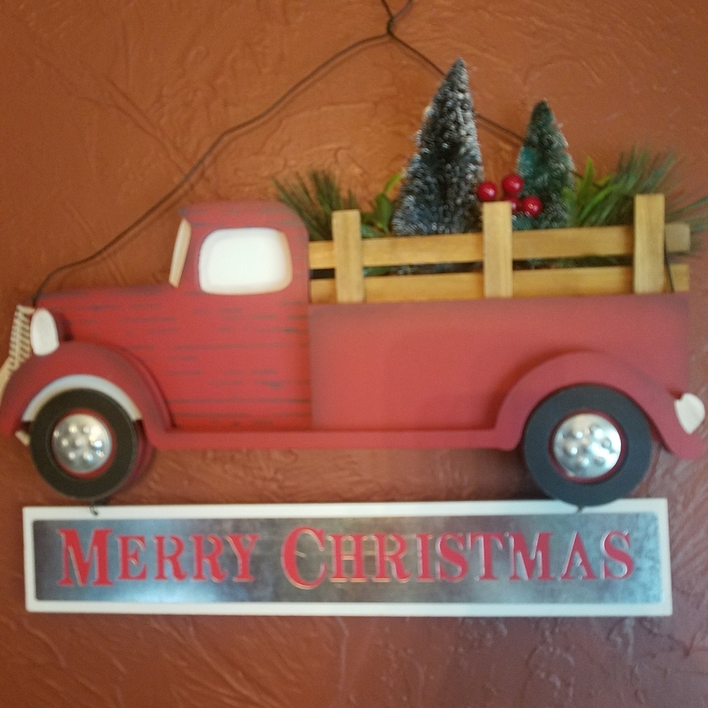 Christmas Truck Tree Wall Hanging